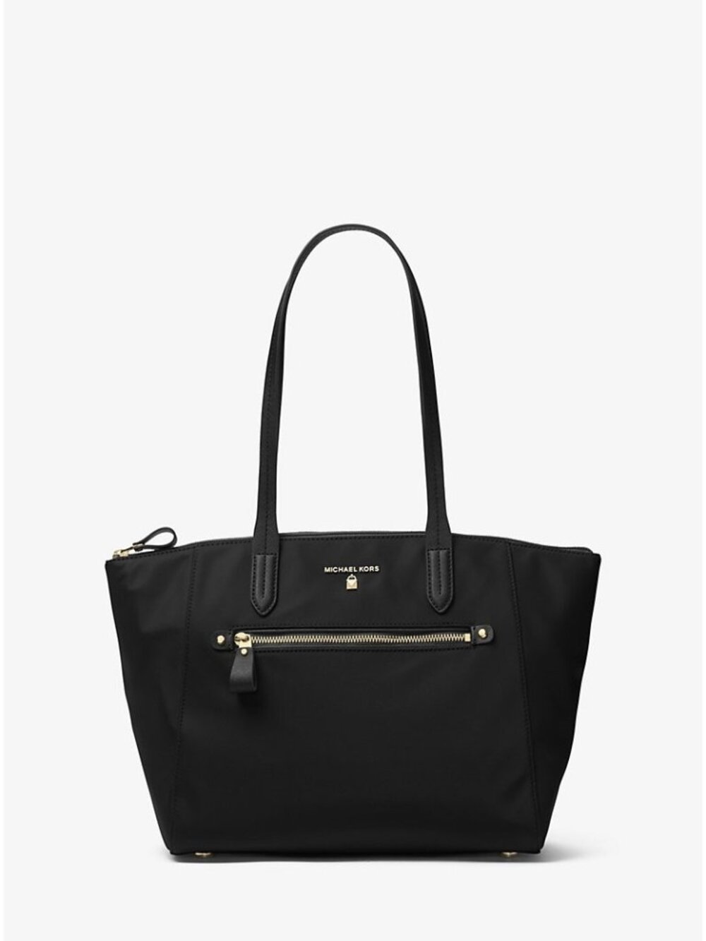 Michael Kors Kelsey Black Nylon Medium Double Handle Tote